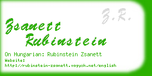 zsanett rubinstein business card
